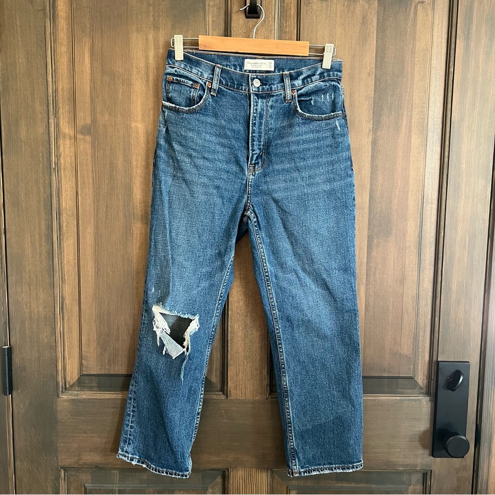 Abercrombie & Fitch Ankle Straight Curve Love  Ultra High Rise, 6S